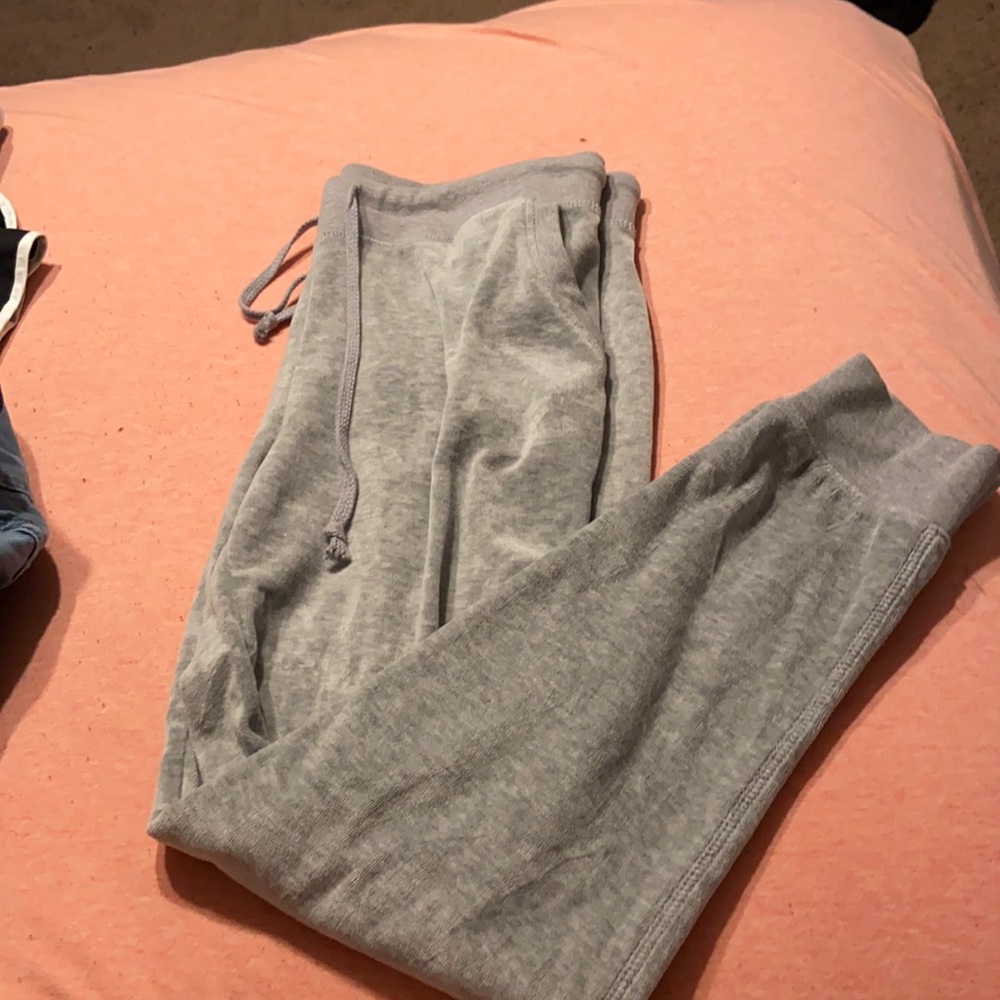 Gray velour fashion nova joggers